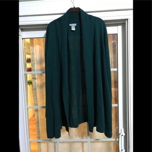 Catherine’s 4X dark green cardigan